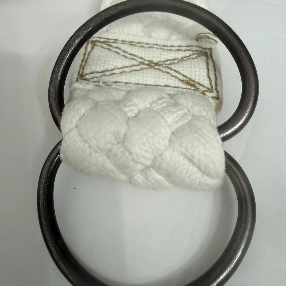 J. Crew Ivory Braided Belt S/M - Picture 4 of 9